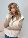 Teddy Sherpa Vest - Cream