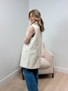 Invite Only Textured Wool Vest - Cream