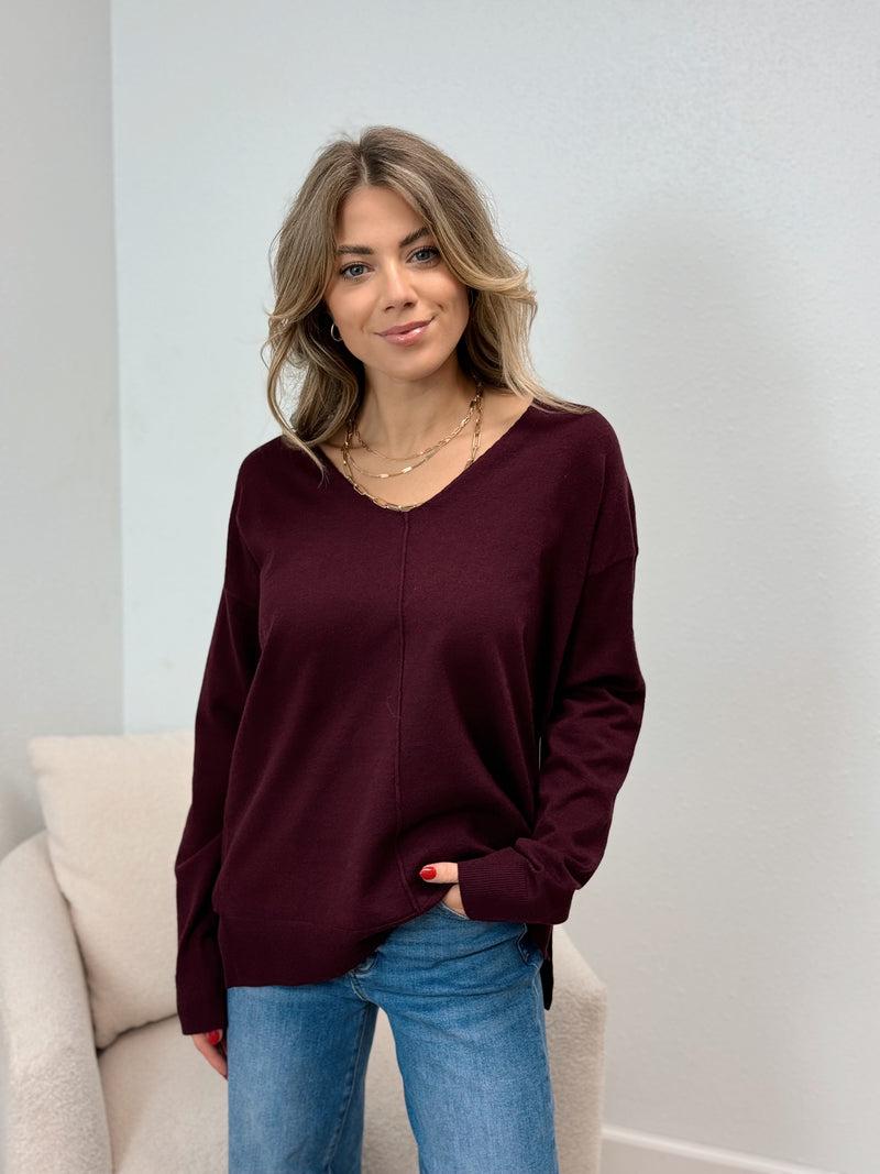 LaLa V Neck Sweater - Several Colors