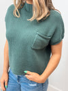 Sutton Mock Neck Short Sleeve Sweater - 3 Colors