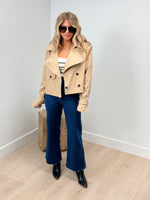 Passing Grade Cropped Trench - Khaki