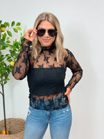 Timeless Sheer Lace Layering Blouse - 2 Colors