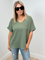 Best Yet Woven V Neck Blouse - 5 Colors