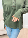 Casually Cute Long Sleeve Henley Tee - 2 Colors