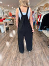 Shoot Your Shot Waffle Knit Jumpsuit - Black