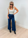 Street Style Striped Knit Bodysuit - 2 Colors