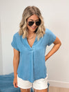 Country Club Chambray Blouse