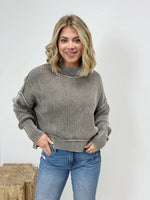 Washed Ribbed Knit Cotton Sweater - 3 Colors