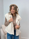 Teddy Sherpa Vest - Cream