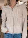 Olivia Zip Front Sweater Jacket