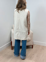 Invite Only Textured Wool Vest - Cream