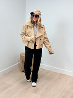 Passing Grade Cropped Trench - Khaki