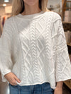Cozy Cable Knit Sweater - Ivory