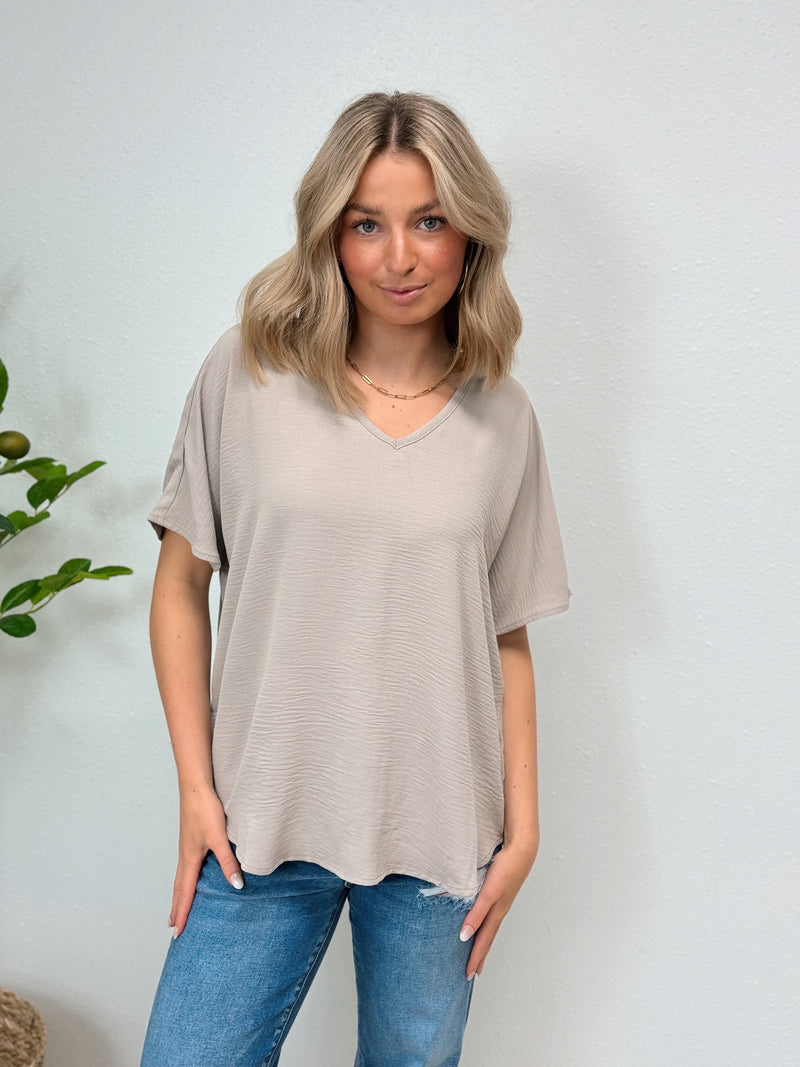 Best Yet Woven V Neck Blouse - 5 Colors