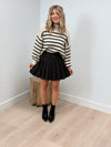 Living in the Now Pleated Mini Skirt - Brown