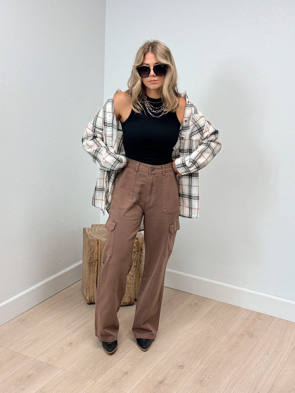 University Wide Leg Cargo Pants - 2 Colors