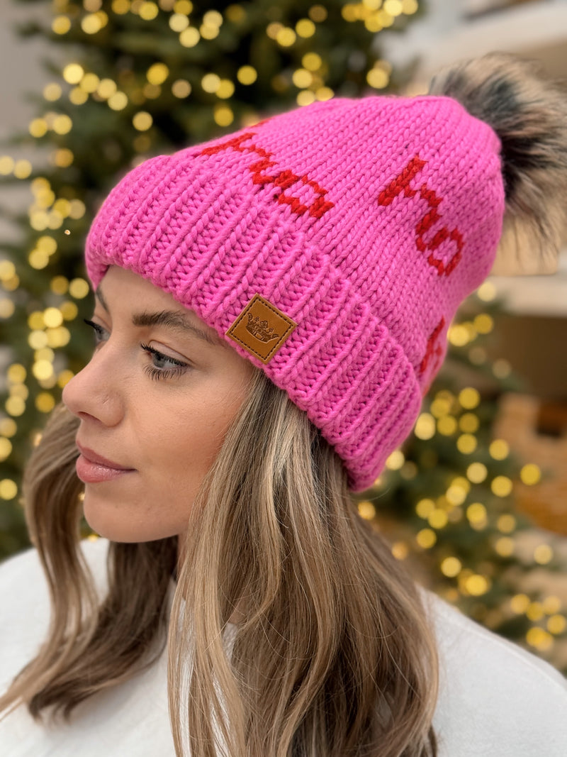 Ho Ho Hot Pink Beanie