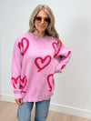 Love Letters Crewneck Sweater - Pink