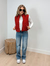 Summit Sherpa Lined Corduroy Vest - Red