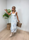 Afternoon Delight Midi Dress - Blue/White