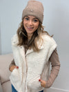 Teddy Sherpa Vest - Cream