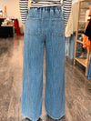 Drawstring Waist Wide Leg Jean