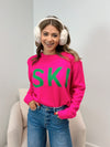 Ski in Style Sweater - Bright Pink