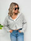 Active Life Cropped Hoodie - H. Grey