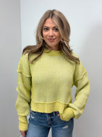 Westside Two Tone Ribbed Sweater - Yellow