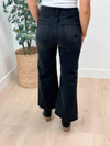 Jackie Wide Leg Cropped Jean - Washed Black