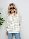 Finders Keepers Crochet Knit Top - Cream