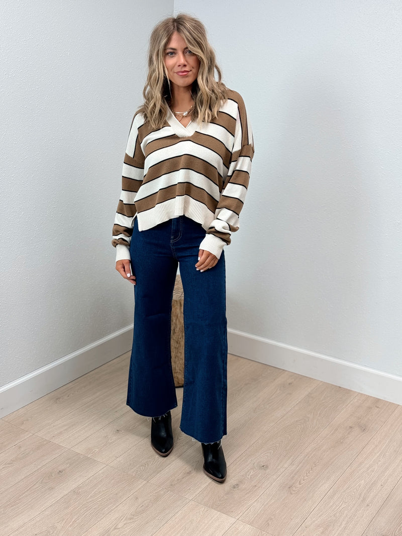 Lucy Wide Leg Jean - Dark