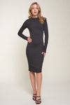 Bodycon Double Layered Dress - Black