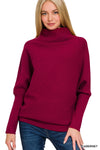 Lunch Date High Neck Ribbed Sweater - 2 Colors