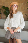 Cozy Cable Knit Sweater - Ivory