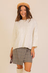 Cozy Cable Knit Sweater - Ivory