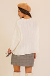 Cozy Cable Knit Sweater - Ivory