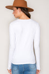 Fleece Line Crewneck Tee - White
