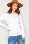 Fleece Line Crewneck Tee - White