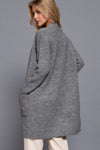 Effortless Open Front Cardigan - Heather Grey