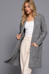 Effortless Open Front Cardigan - Heather Grey