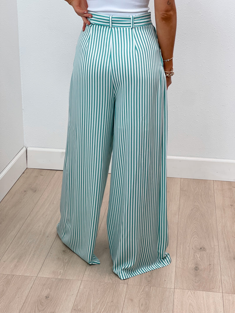 Girls Day Out Stripe Wide Leg Pants - Teal - FINAL SALE – Cupcake Couture