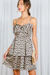 Satin and Bows Leopard Dress