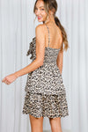 Satin and Bows Leopard Dress