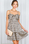 Satin and Bows Leopard Dress