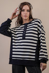 Sunny Days Ahead Oversized Stripe Henley