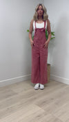 Love Actually Denim Overalls - Cabernet