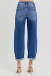 Savannah Crop Barrel Jean - Dark