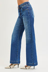 Roxy Tummy Control Wide Leg Bow Waistband Jean