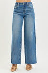 Imogene Wide Leg Raw Hem Jean